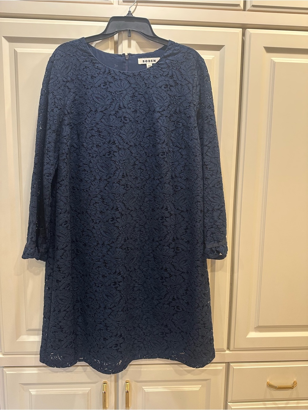 Boden Navy Lace Long Sleeve Shift - Picture 4 of 15